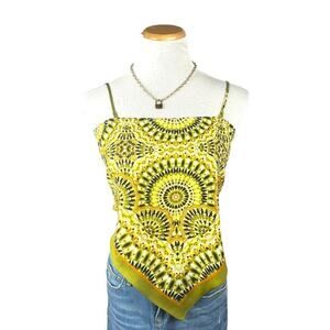 Y2K Festival Concert Rose & Olive‎ Bandana Crop Top Medium NEW